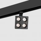 POLARIS LIGHTING - Магнитен спот за шина черен PL1031 Four Eyes 23mm 6W 80lm/W 960lm 3000K (1)