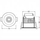 OSRAM - LEDVANCE SPOT LED DARKLIGHT 7W 3000K IP44 4058075000223 (1)