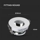 V-TAC - GU10 Fitting White+Chorme Round SKU: 3164 VT-874 (3)