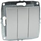 MONO ELECTRIC - MONO ELECTRIC - Triple One Way switch DESPINA, 10A, MN-500-002122-114, silver