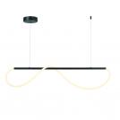 ACA LIGHTING -  ZM36LEDP120BK ^PENDANT LAMP LED 36W 3000K 2000LM WAVE BLACK METAL IP20 120Χ6XΗ215CM 