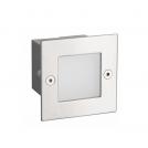 ACA LIGHTING - LED луна за вграждане в стена, квадрат 7х7cm, никел 230V AC 2W 6000K 100lm IP54 PAS260NMS