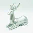 ACA LIGHTING - X156713 DECORATIVE RESIN REINDEER SILVER 15cm