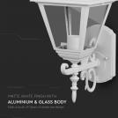 V-TAC - VT-761 WALL LAMP LARGE-MATT WHITE(UP) 7522 (3)