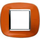 BTICINO - HB4802DR Elliptical cover plate 2 modules - orange liquid 