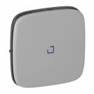 LEGRAND - 7 550 87 Cover plate Valena Allure -one/two-way switch/push-button -with blue lens - alu
