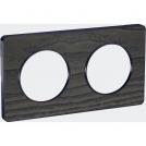 SCHNEIDER ELECTRIC - S540804P3 Odace Touch cover frame 2 gang wood frene & anthracite border