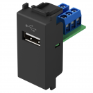 TEM - KM51SB Socket USB A 2.0 for ddata 1M, color Black matt, Modul
