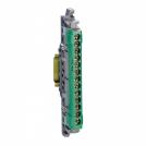 LEGRAND - IP2X terminal block - earth (green) - 1 x 6 to 25² - 12 x 1.5 to 16² -L. 113 mm 4834
