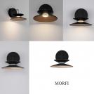 NOVA LUCE - Dimmable Wall Lamp Ø20, W:22.5, Н:15.5 cm.  9416953 MORFI ⚡ LED 5W ⚡ 165Lm ⚡ 3000K ⚡ 230V ⚡ IP20 ✴ Sandy Black Metal/Gold 