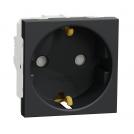 SCHNEIDER ELECTRIC - NU303754 Socket Outlet antracite with child protection 2P+E 16A 250V New Unica connection with screws