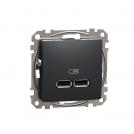 SCHNEIDER ELECTRIC - SDD114401 Sedna Design & Elements USB charging socket, A+A type, 2.1A, antracite