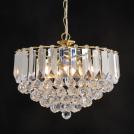 ACA LIGHTING - SF175323PG PENDANT 3XE14 ACRYLIC+ GOLD METAL Φ38,ΧΗ98CM GRAPPA