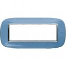 BTICINO - HB4806DZ  Elliptical cover plate 6modules - blue liquid technopolymer