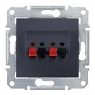 SCHNEIDER ELECTRIC - SDN5400170 Sedna - double loudspeaker outlet - without frame graphite