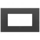 VIMAR - 22654.73 - Plate 4M glass satin black