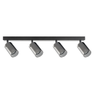 ULTRALUX - Спот стъклено 4XGU10 220-240V AC IP20 черно RPGC4B