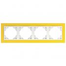 EFAPEL - FOUR GANG FRAME YELLOW/ICE 90940 TRG LOGUS 90 Animato