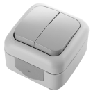 VIKO - 2-gang One-way Switch Palmiye grey  90555502-BG