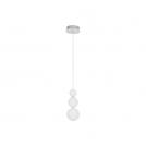 NOVA LUCE - Dimmable Suspension  Ø10, Н:150 cm.  9186918  PERLA ⚡ LED 11W  ⚡ 963Lm ⚡ 3000K ⚡ 230V ⚡ IP20 ✴ Chrome & Opal Glass  