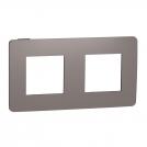 SCHNEIDER ELECTRIC - NU280417 cover frame - 2 gangs - 2 x 2 modules - chocolate/ black