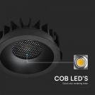 V-TAC - 12W LED Луна Bridgelux със смяна на цветната топлина  Черен Ринг + Черна Основа SKU: 23671 (3)
