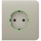 AJAX - Smart Schuko side socket faceplate, cream, SideCover 59999.163.IV