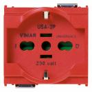 VIMAR - 16210.R - 2P+E 16A universal outlet red