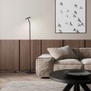 NOVA LUCE - Floor lamp  Ø21, Н:123 cm. / Cable:250 cm.  9540252  LOGOS ⚡ LED 9W ⚡ 621 Lm ⚡ 3000К ⚡ CRI>80 ⚡ 220-240V ⚡ IP20 ✴ Black