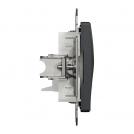 SCHNEIDER ELECTRIC - SDD114491 Sedna Design & Elements Телефонна Розетка CAT 3 UTP, RJ11, антрацит (2)