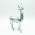 ACA LIGHTING - X156715 DECORATIVE RESIN REINDEER SILVER 25cm