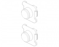VIMAR - Лицеви панели две копчета бели Tondo HA lightable white - 22751.RN.01 (2)