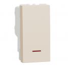 SCHNEIDER ELECTRIC - NU316244S New Unica - Two Pole switch with indication 16A 1 module ivory