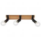 VIVALUX - Linear ceiling spotlight SP743-2L LORENZO wood+black 3хЕ27 3x60W VIV004889