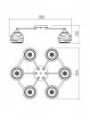 SMARTER - ceiling luminaire  VIVIENNE  01-1054  E27, 6 x max. 42W  (1)