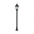ACA LIGHTING - PLGQ5B pole with lantern black