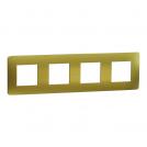 SCHNEIDER ELECTRIC - NU280860М cover frame - 4 gangs - 4 x 2 module gold/ ivory mirror surface