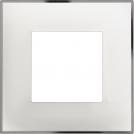 BTICINO - R4802WR cover plate - 2 centered module - White chrome