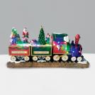 ACA LIGHTING - LED RGB DECOR MULTICOLOR TRAIN+ROTATION TREE & SANTA +MUSIC 4.5V (ADAPT) / 3ΑΑ (BAT) 38Χ10Χ18CM X0317
