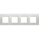 BTICINO - LNA4803M2AG Square cover plate 4х2modules - silver