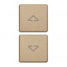VIMAR - Лицев панел 2бр сатен злато 'символ стрелки' Flat arrows symbol satingold - 22751.2.88