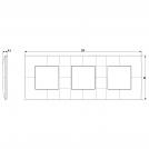 VIMAR - 09666.11 cover plate - 2+2+2 horizontal/vertical installation modules matt white color NEVE UP (1)