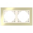 EFAPEL - DOUBLE FRAME GOLD/PEARL 90920 TOP LOGUS 90 Metallo