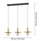 EGLO - pendant light ESCANDELL E27 3X40W - 900732 (2)