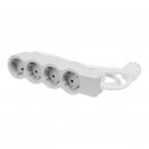 LEGRAND - 694569 Power strip white 4x2P + E with cable 5 meters / 1.5mm2 Standard Legrand