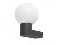 FARO -  MOON-1 74432+74437 Dark grey wall lamp structure to mistu/muffin Ref.74432,MOON-1 White shade Ref.74437 IP44