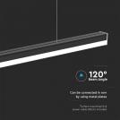 V-TAC - 40W LED Линейно Тяло Черно Тяло 6500K SKU: 10137 (5)