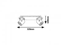 RABALUX - Spotlight 5038 APRIL GU10, 2X5W (2)