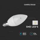 V-TAC - LED Крушка 3.7W E14 Кендъл 3000K SKU: 214216 (1)