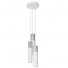 SOLLUX - pendant lamp BORGIO 3P white grey concrete steel White SL.1080